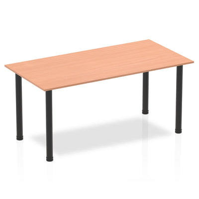 Impulse 1600mm Straight Table With Post Leg
