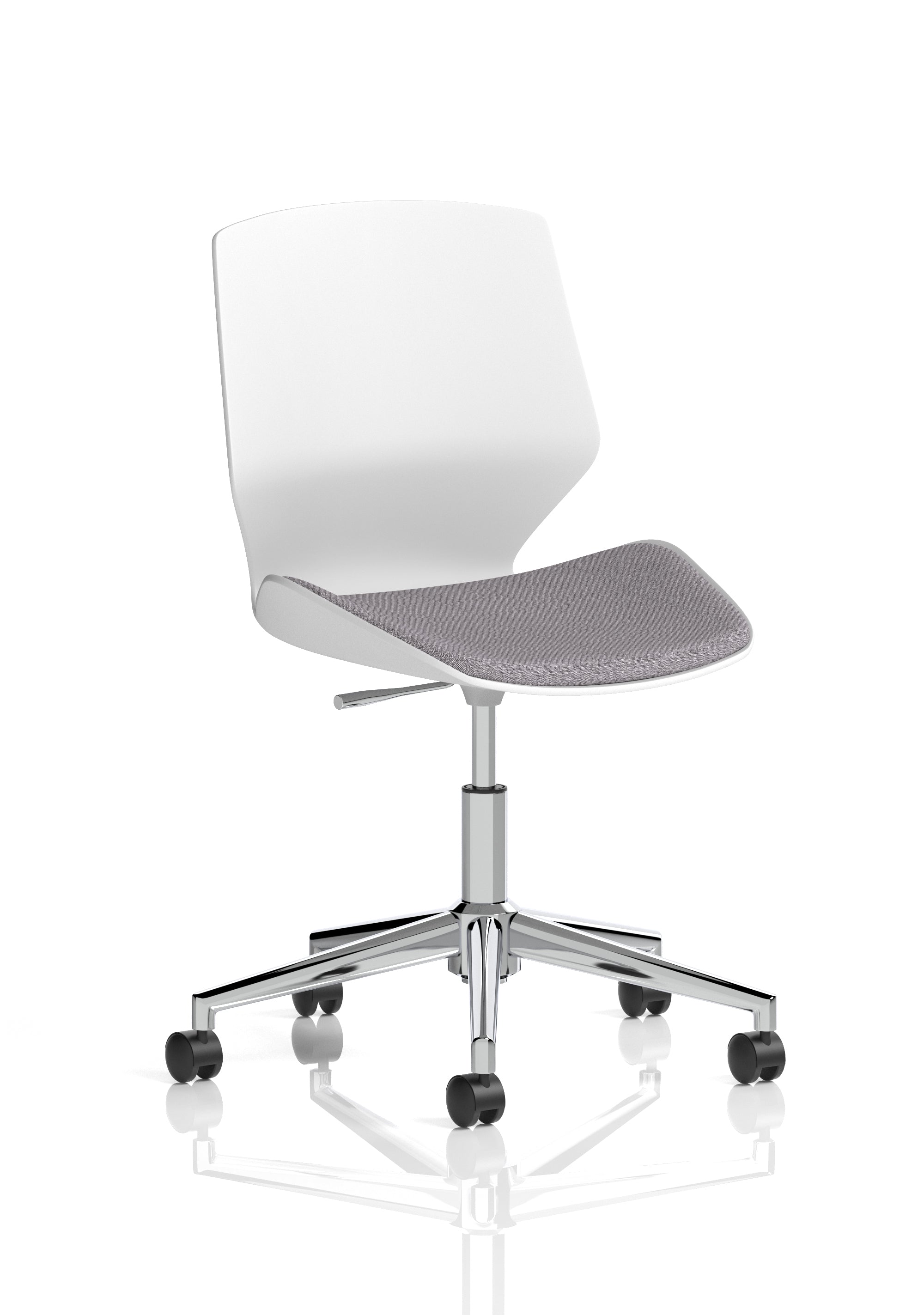 Florence 5 Star Base White Frame Fabric Visitor Chair