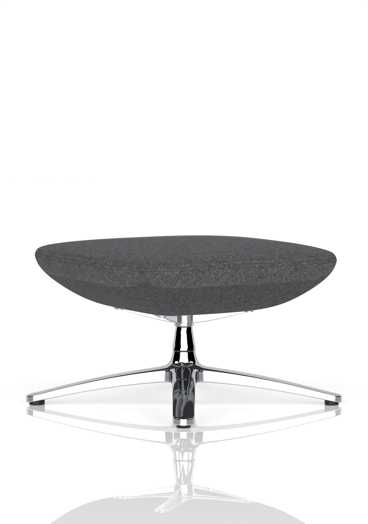 Etta Dark Grey Cashmere Footstool