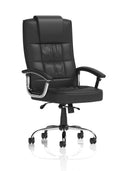 Moore Deluxe High Back Black Executive Office Chair with Arms