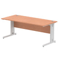 Impulse 1800mm Straight Desk Cable Managed Leg