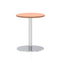 Italia Round Poseur Table Silver Leg