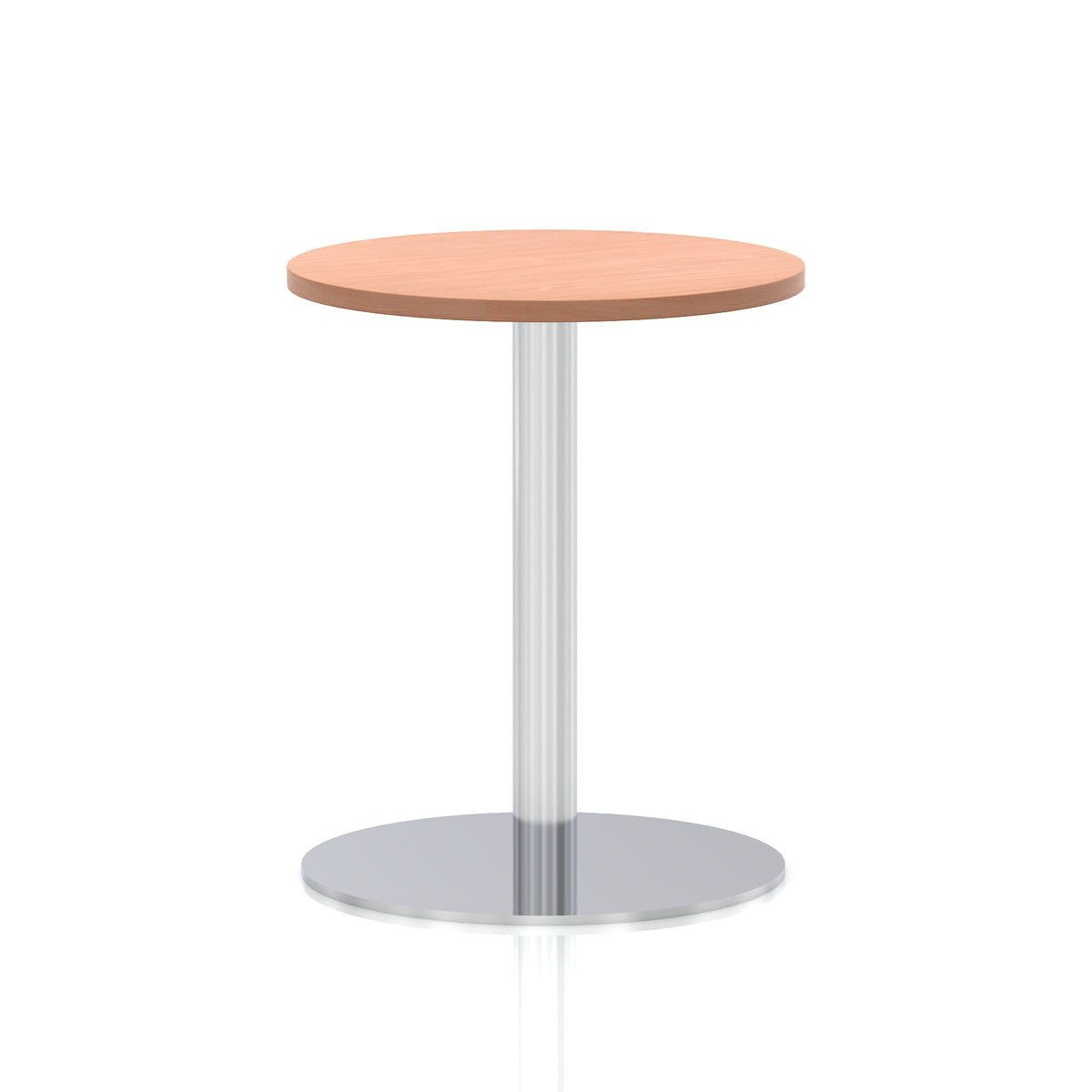 Italia Round Poseur Table Silver Leg
