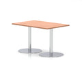 Italia Rectangular Poseur Table Silver Leg