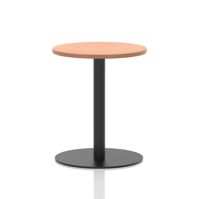 Italia Round Poseur Table Black Leg