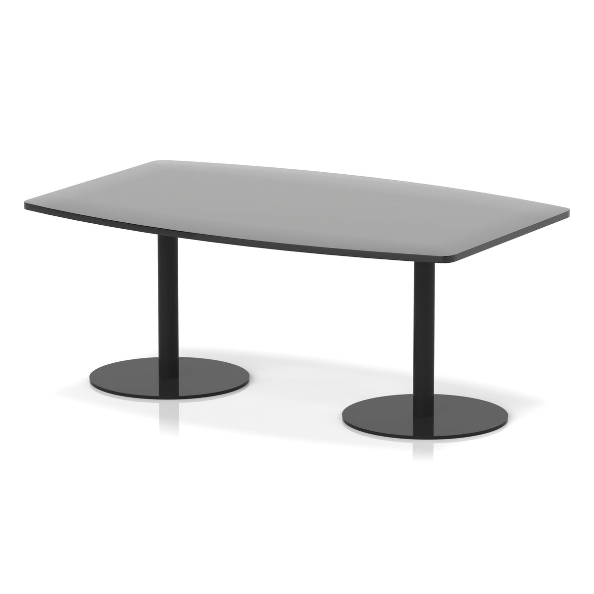 Italia High Gloss Boardroom Table Black Leg