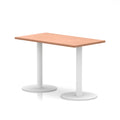 Italia Slimline Rectangular Poseur Table White Leg
