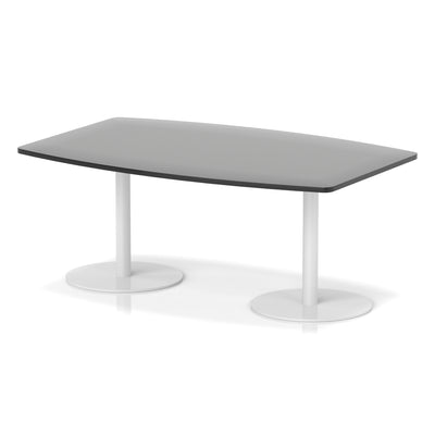 Italia High Gloss Boardroom Table White Leg