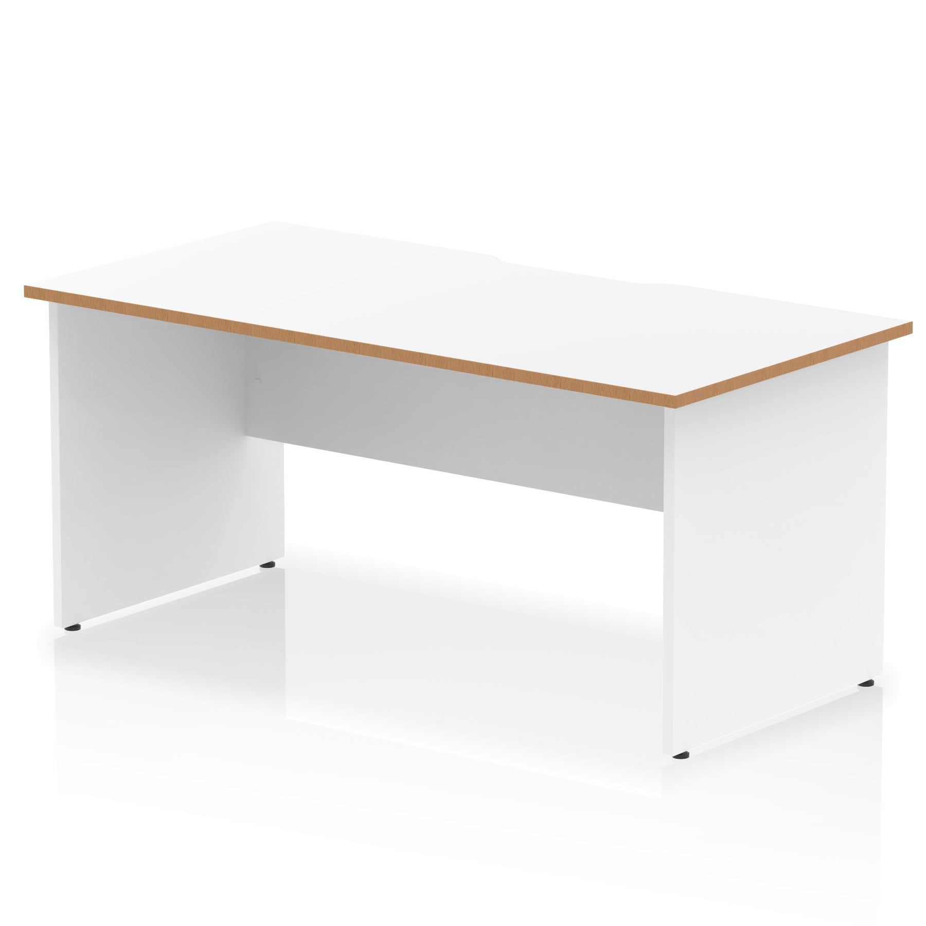 Impulse Scalloped Edge 1600mm Straight Desk Panel End Leg