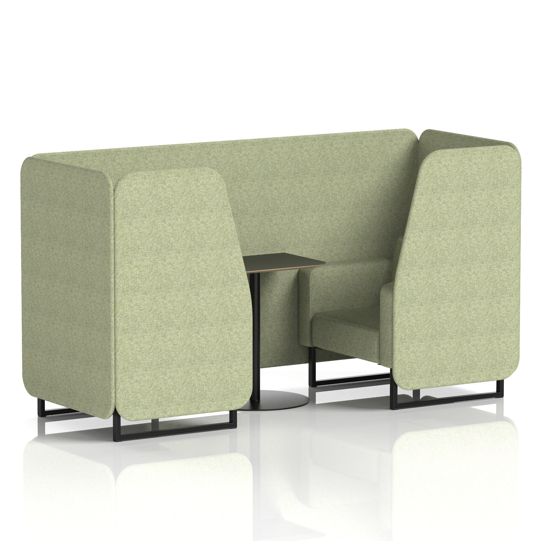 Brixworth Booth With Black Table In Single Tone