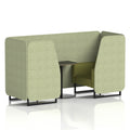 Brixworth Booth With Black Table In Two Tone