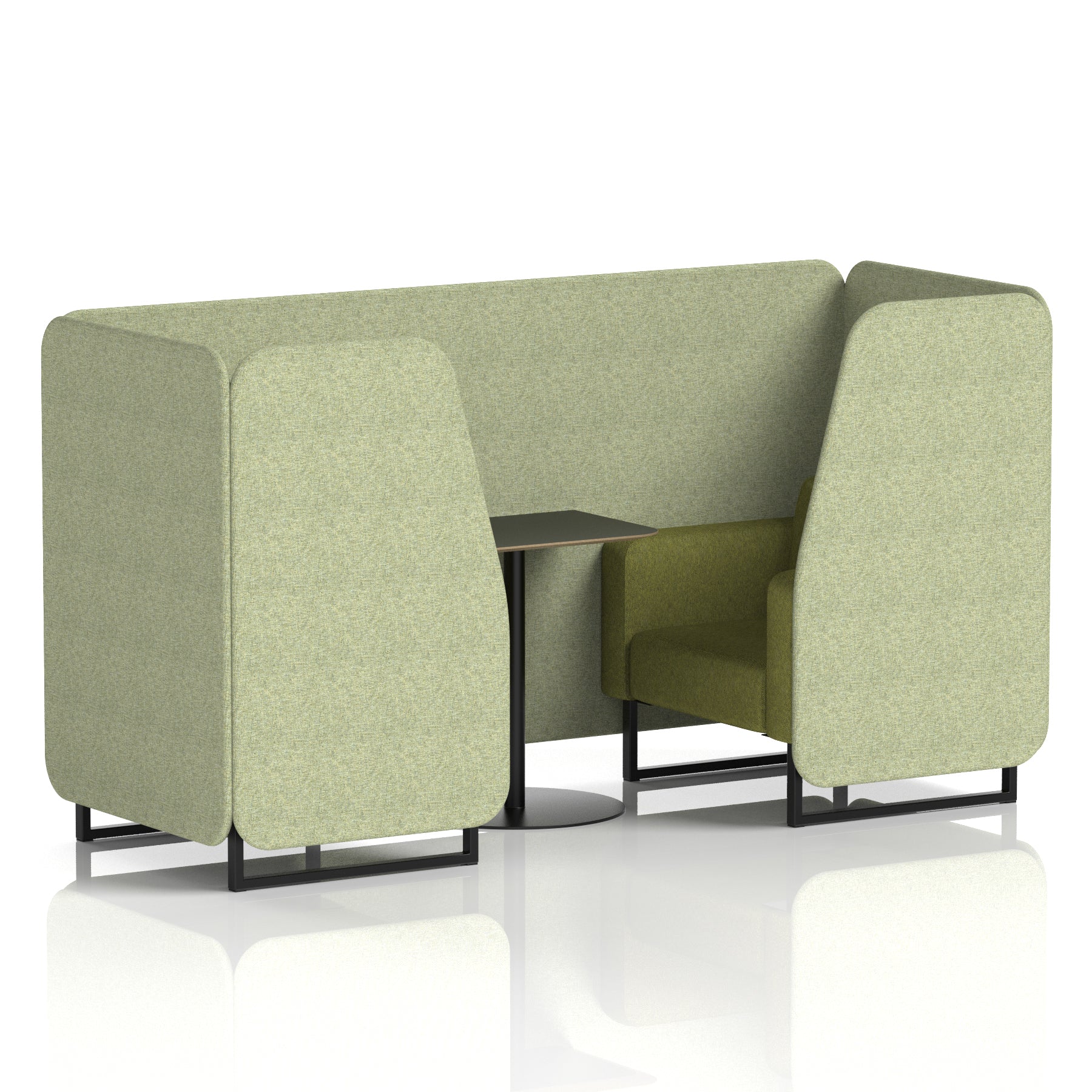 Brixworth Booth With Black Table In Two Tone